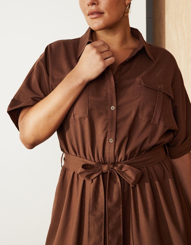 Atmos&Here Curvy - Lyndon Utility Midi Dress