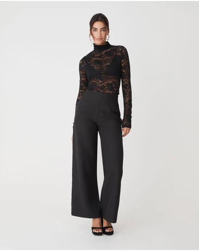 Forcast - Torin Lace Turtleneck Top