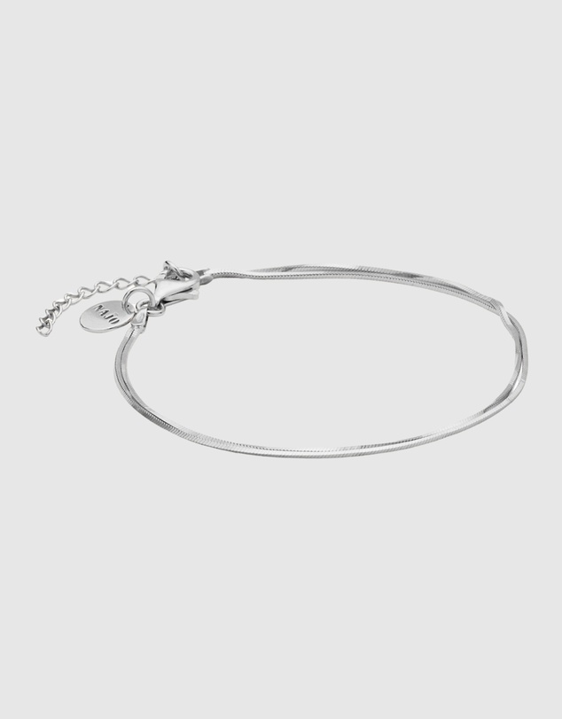 Najo - Mirage Silver Double Chain Bracelet (18.5cm+ext)