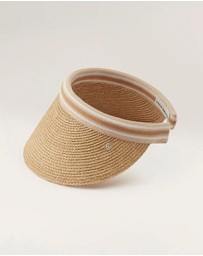 Helen Kaminski - Bianca 12 Raffia Stripe Visor