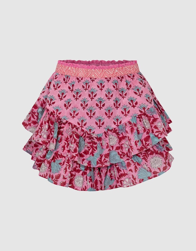 KINGA CSILLA - Kamala Block Print Fae Frill Skort