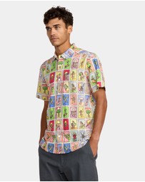 RVCA - Mens KSl Tarjeta Short Sleeve Shirt