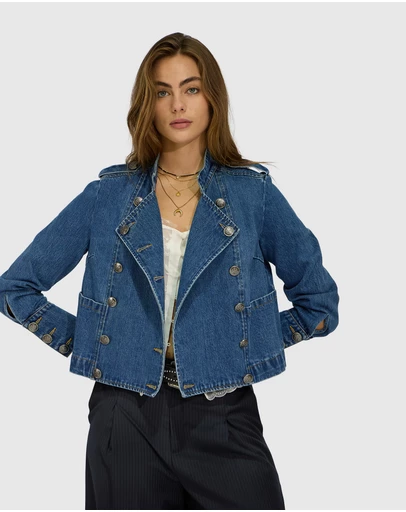 Belle & Bloom - Front Line Military Denim Jacket