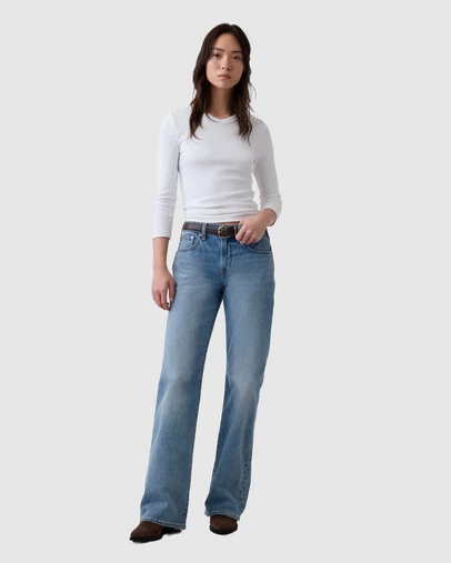 GAP - Mid-Rise Relaxed Flare Jeans