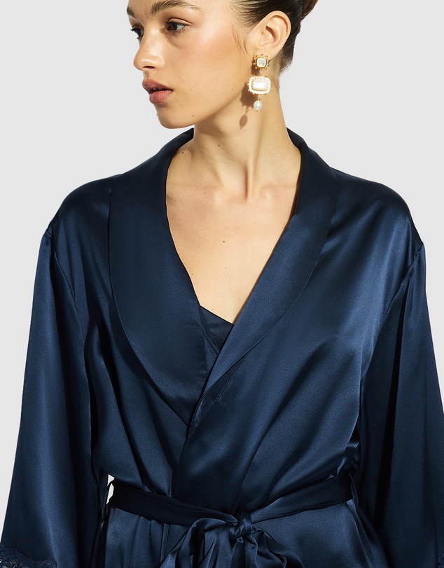 GINIA - Silk Lace Robe