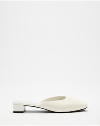 Atmos&Here - Willow Square Toe Leather Mules