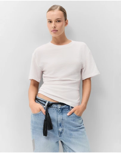 UNISON - Textured Tuck Detail Tee
