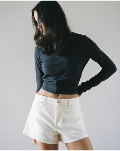 Outland Denim - Ebony High Flare Short