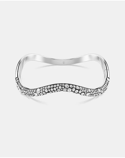 Swarovski - Sublima Bangle, Round Cut, White, Rhodium-Plated