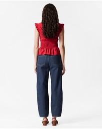 & Other Stories - Smocked Frill Top