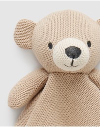 Purebaby - Knitted Bear Comforter-Babies