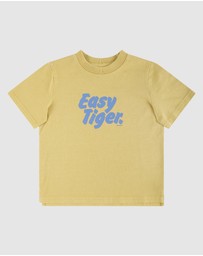 Skwosh - Easy Tiger Kids Slang Tee in Mustard