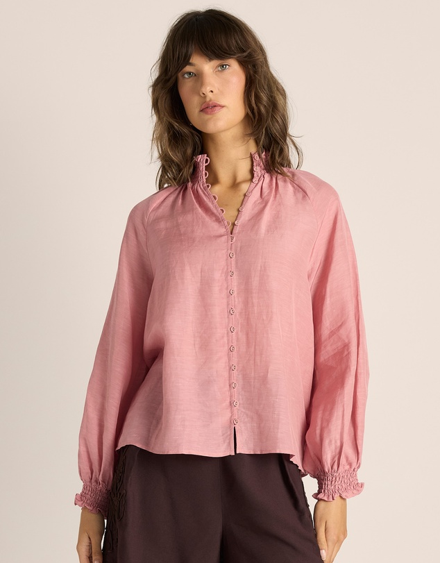 Fate + Becker - Lani Shirred Blouse