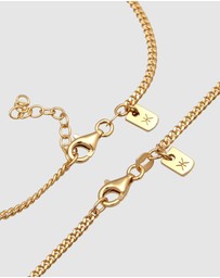 Kuzzoi - ICONIC EXCLUSIVE - Jewelry Set Curb Set Basic in 925 Sterling Silver Gold Plated