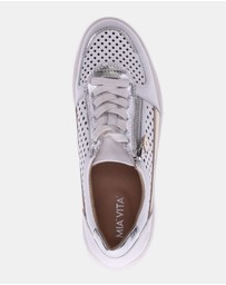 Mia Vita - Baxley Zip Casual Sneaker - White/Silver