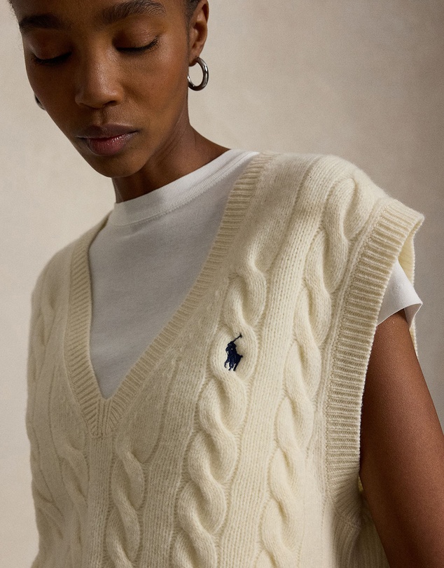 Polo Ralph Lauren - Cable-Knit Wool-Cashmere Sweater Vest