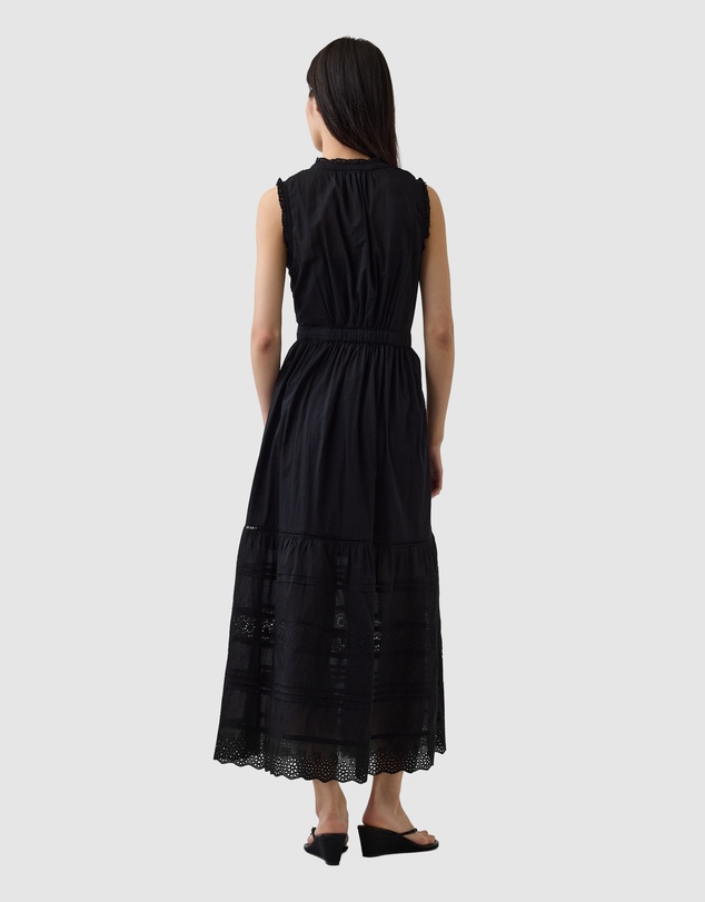 GAP - Sleeveless Lace Maxi Shirtdress