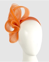 Fillies Collection - Bespoke Orange Racing Fascinator