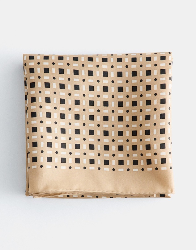 & Other Stories - Geometric Print Silk Scarf