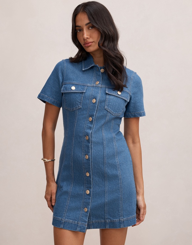 Forever New - Sophia Mini Denim Shirt Dress