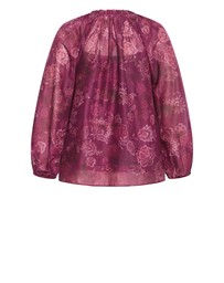 City Chic - Eternal Love Lace Print Top