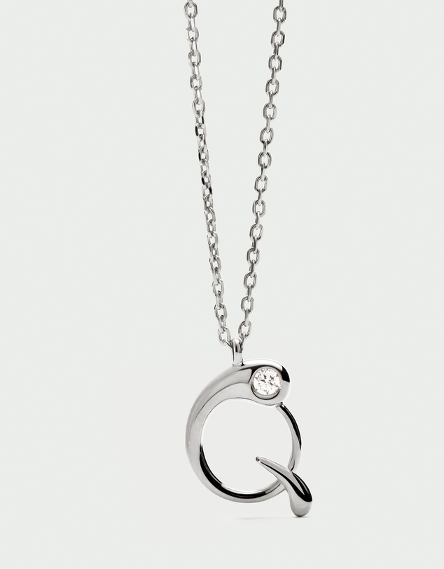 PDPAOLA - Initial 2026 Q Silver Pendant Necklace