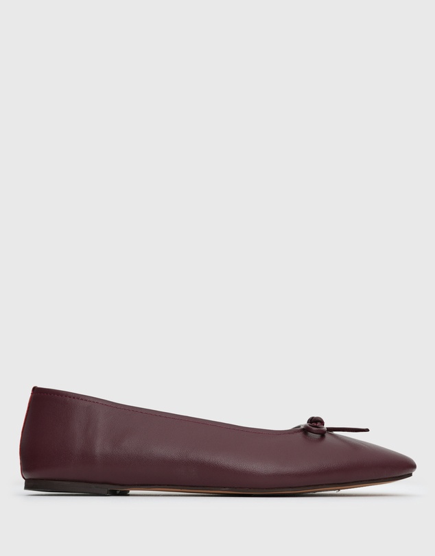 Betts - Caroline Leather Bow Ballet Flats