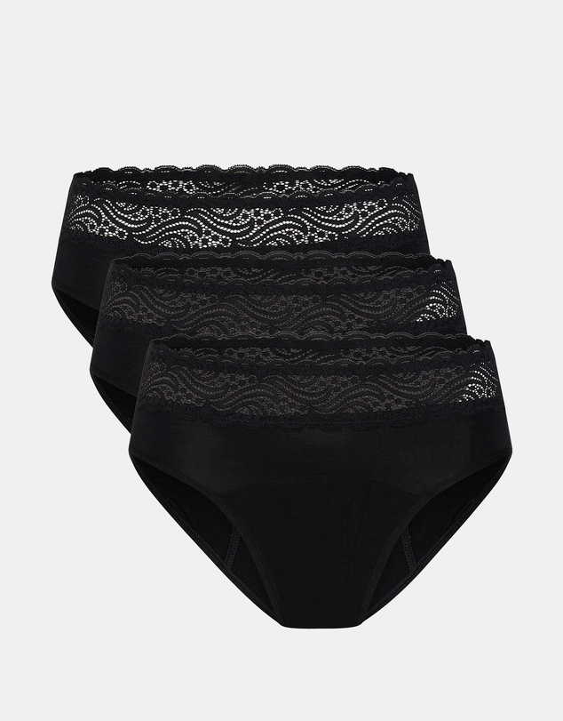 Modibodi - Sensual Hi Waist Period Bikini Mixed Absorbency 3 Pack