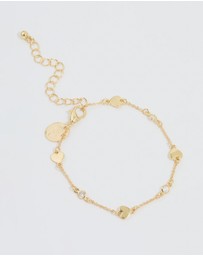 Lovisa - Gold Plated Cubic Zirconia & Heart Bracelet