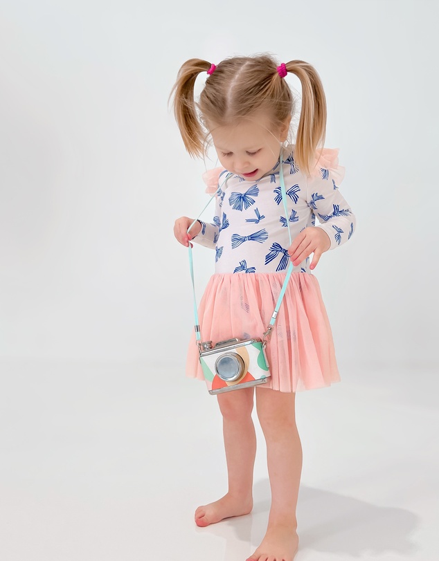 WITH LOVE FOR KIDS - Tulle Flutter Long Sleeve Tutu Onesie - Babies