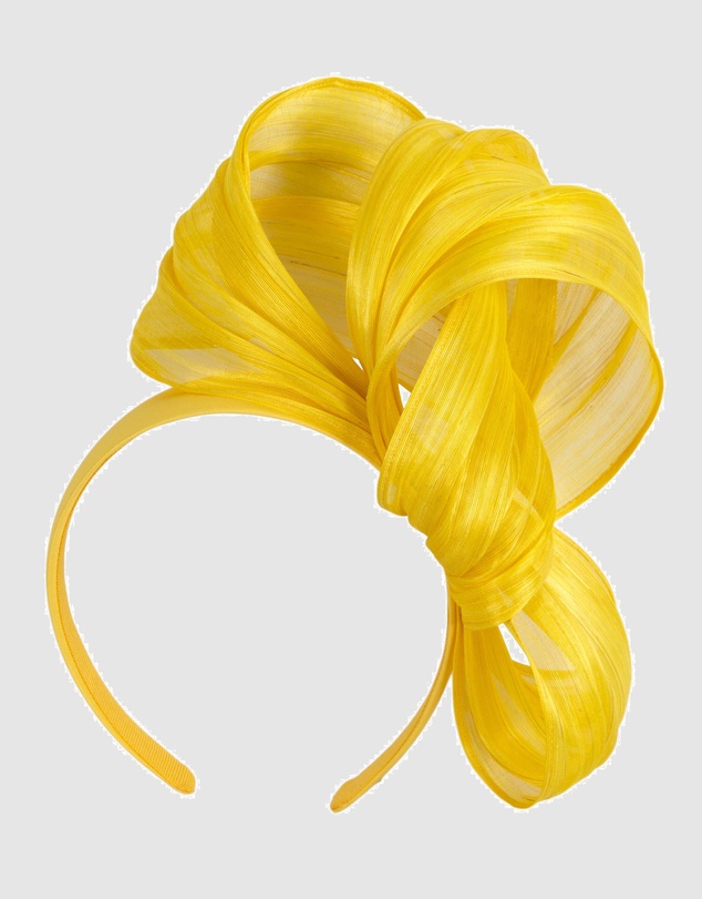 Fillies Collection - Bespoke Yellow Bow Racing Fascinator
