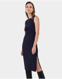 Forcast - Faith Side Pleated Midi Dress