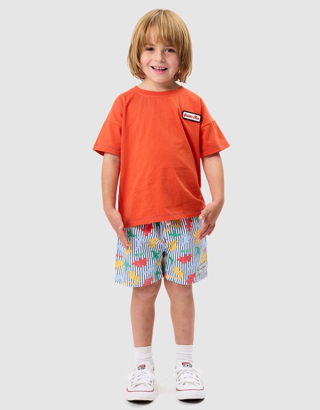 Goldie + Ace - Dino Print Classic Shorts - Babies-Kids