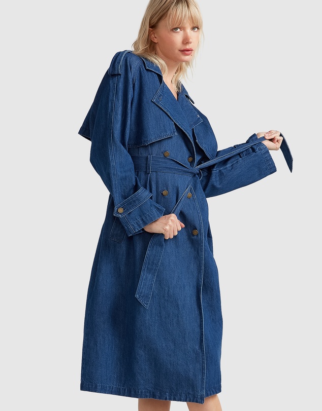 Belle & Bloom - Wild Skies Denim Trench