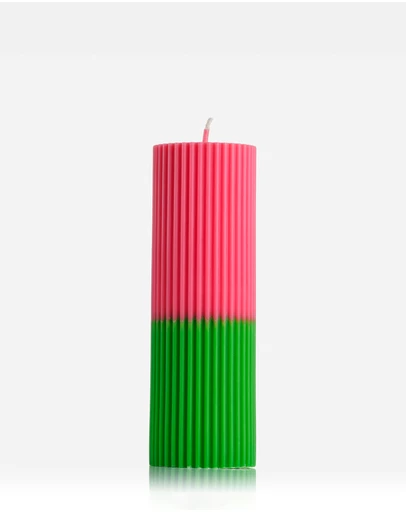 XRJ Celebrations - Pillar Two-Tone Watermelon Candle