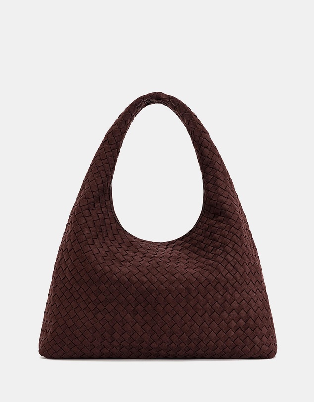 JW PEI - Laura Faux Suede Woven Shoulder Bag