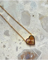 Chuchka - Amour Fluted Heart Necklace