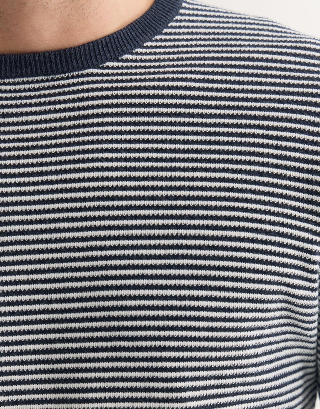 Oxford - Liam Stripe Crew Neck