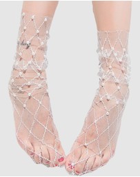 High Heel Jungle - Diamonds and Pearls Sheer Socks