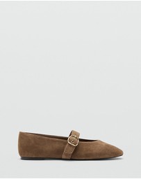 M.N.G - Suede Leather Ballet Flats
