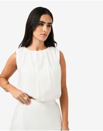 Forcast - Kenya Rouched Linen Top