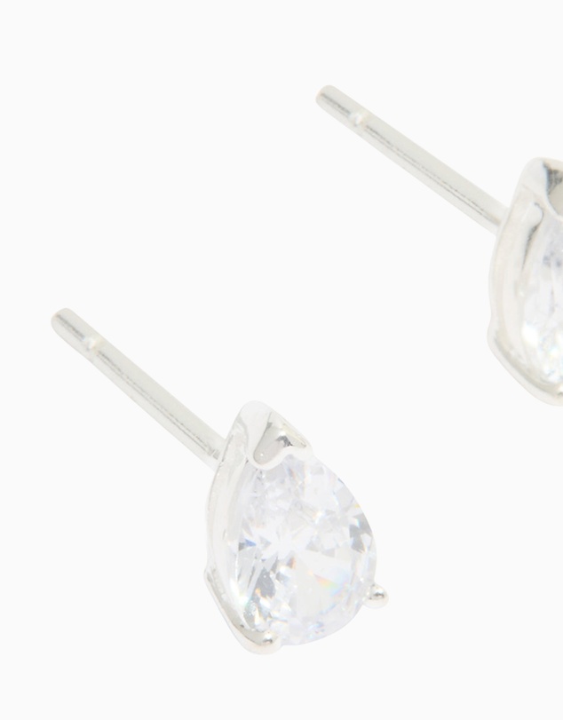 Lovisa - Sterling Silver Cubic Zirconia Pear Stud Earrings