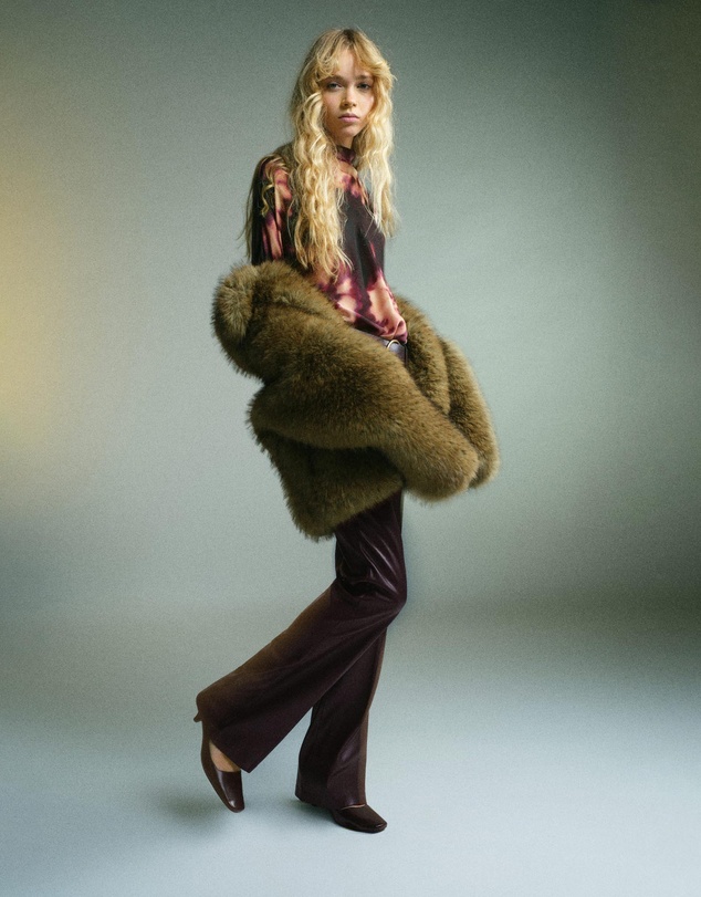 M.N.G - Tie-Dye Turtleneck Blouse