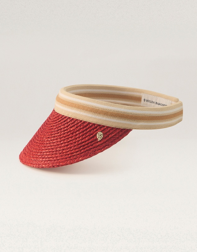 Helen Kaminski - Bianca 8 Raffia Stripe Visor
