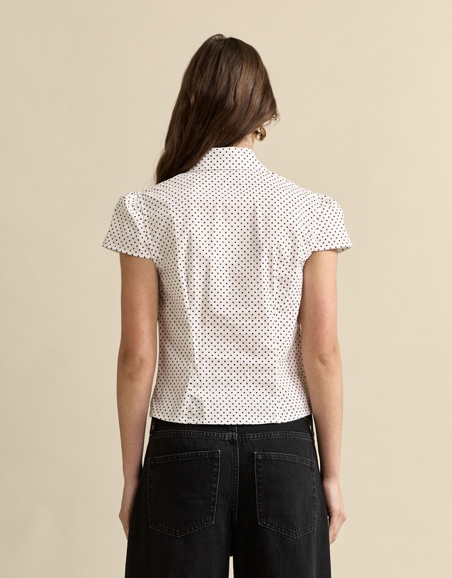 MVN - Polka Dot Rouched Shirt