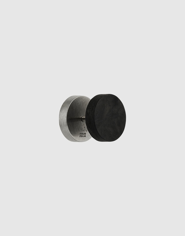 Najo - Torque 10mm Carbon Fibre, Steel Reversible Earring