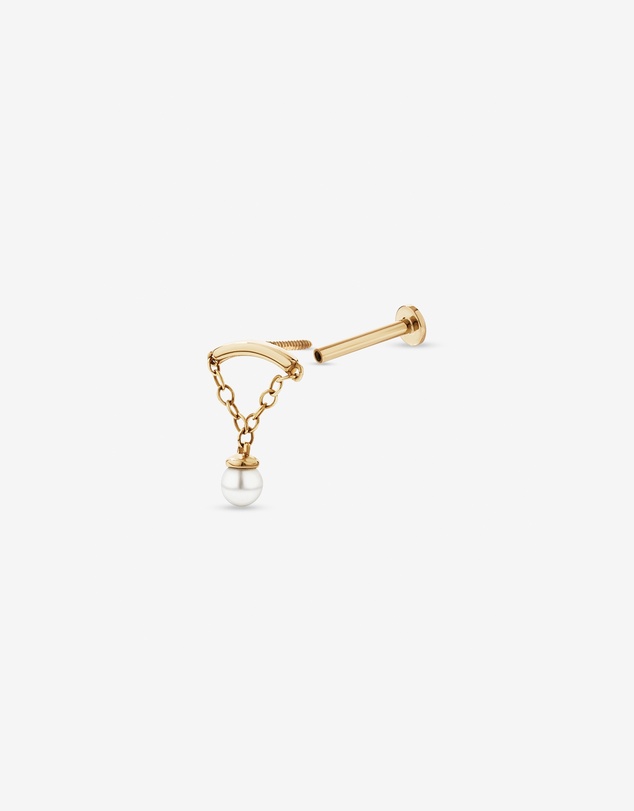 Michael Hill - Cultured Freshwater Pearl Floating Single Helix in 10kt Gold
