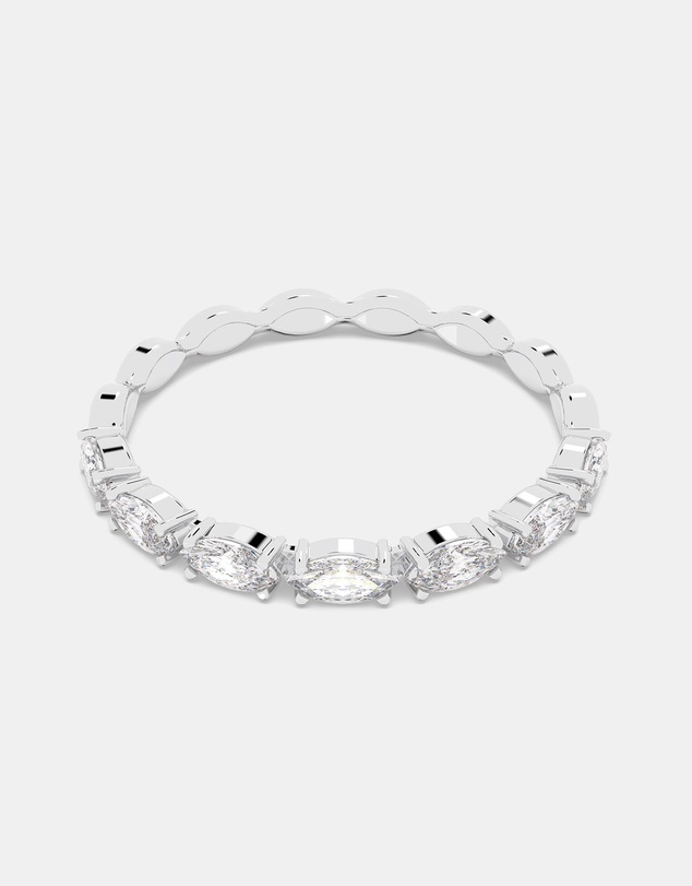 Swarovski - Matrix Vittore ring, Marquise cut, White, Rhodium plated