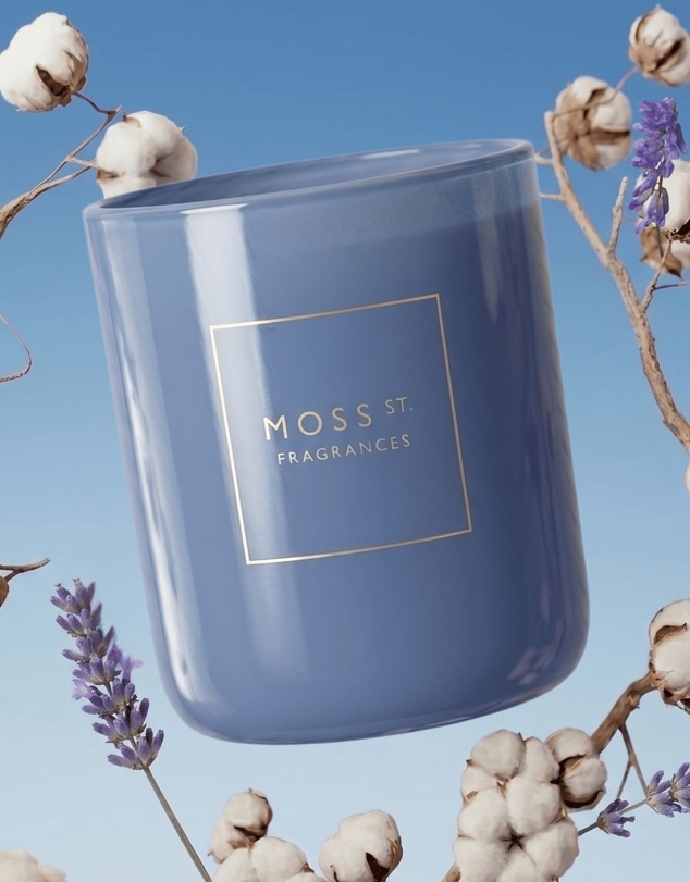 Moss St Fragrances - Clean Cotton Soy Candle 300g
