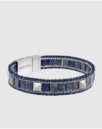 Nialaya Jewellery - Blue Lapis Stud Bracelet